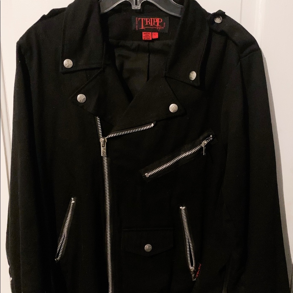 Tripp nyc denim moto jacket